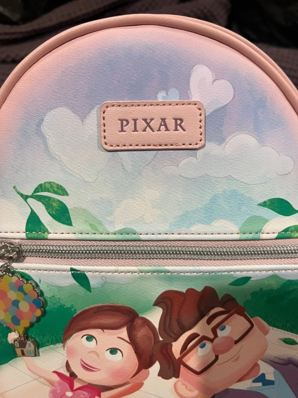 Pixar Up Couples Carl and Ellie Mini Backpack - Pastel Pink loungefly